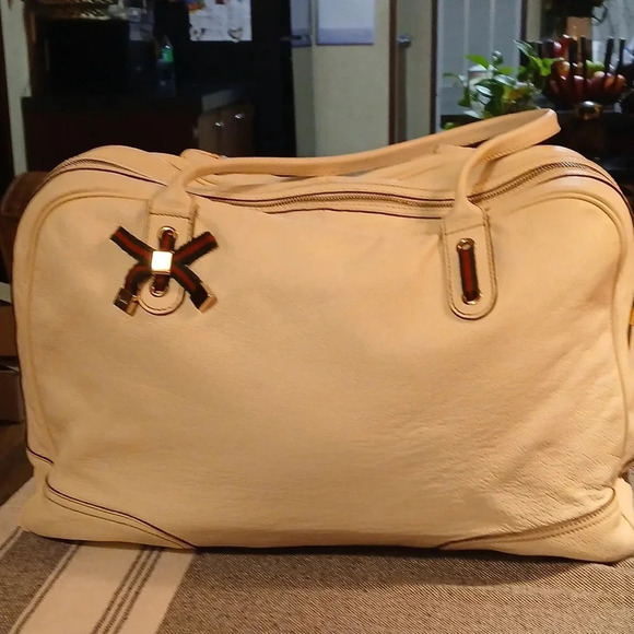 Gucci tote bag Sherry Line White Leather - Picture 1 of 16